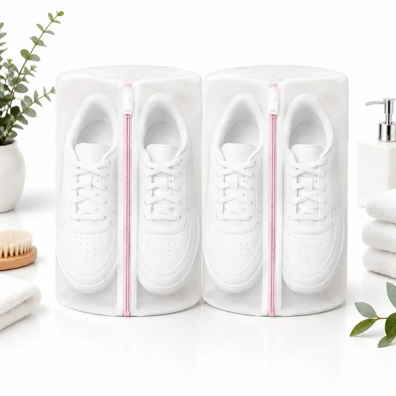 2-Pack Honeycomb Mesh Laundry Bags for Shoes, Bras & Delicates
