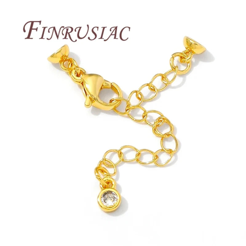 18K Gold Plated Extension Chain & Lobster Clasps | DIY Jewelry