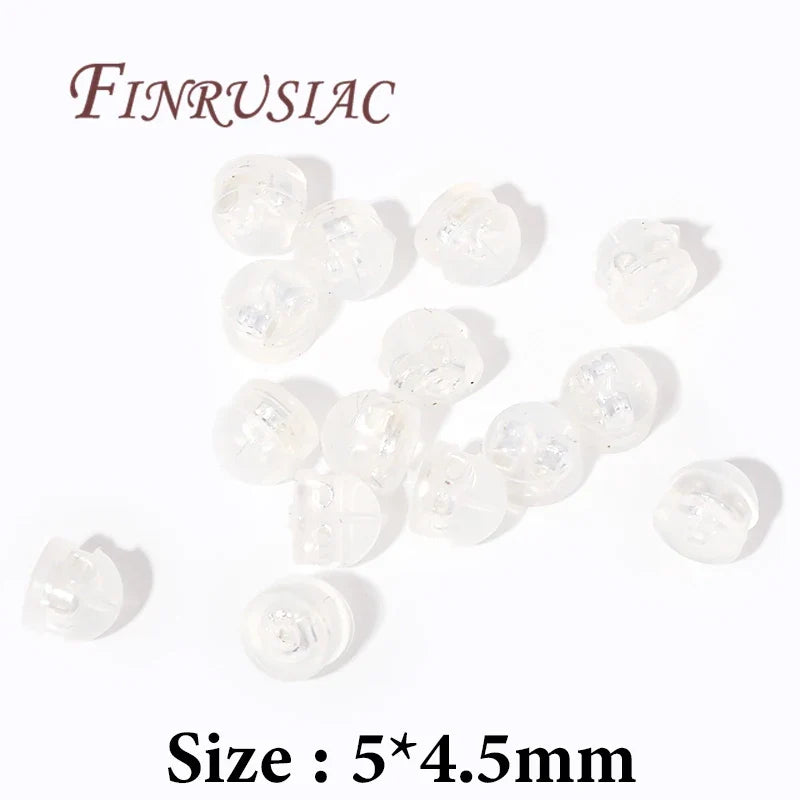 18K Gold Plated Silicone Earring Backs for Studs | 10/30/50 Pcs