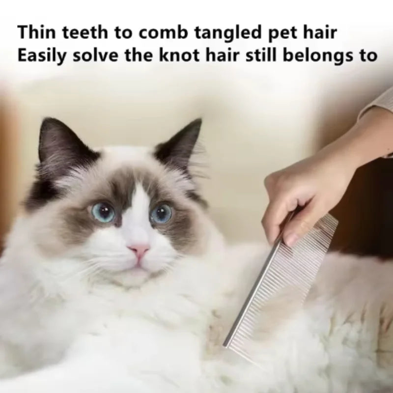 Stainless Steel Pet Dematting Comb for Dogs & Cats