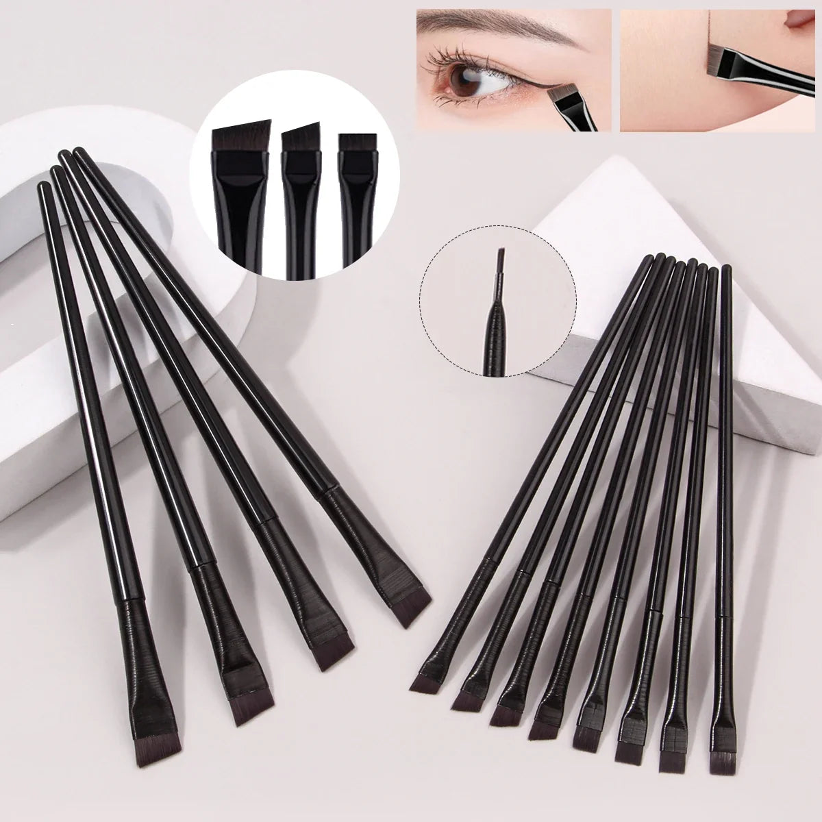 12-Piece Eye Makeup Brush Set – Eyeliner, Eyeshadow & Brow