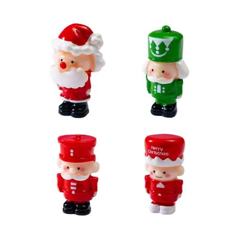 Mini Christmas Elf Figurines Set of 4 – Resin Fairy Garden Decor