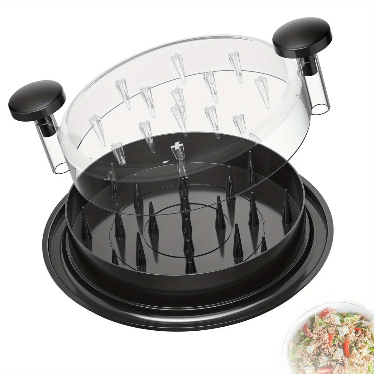 Chicken Shredder with Transparent Cover & Non-Slip Blade