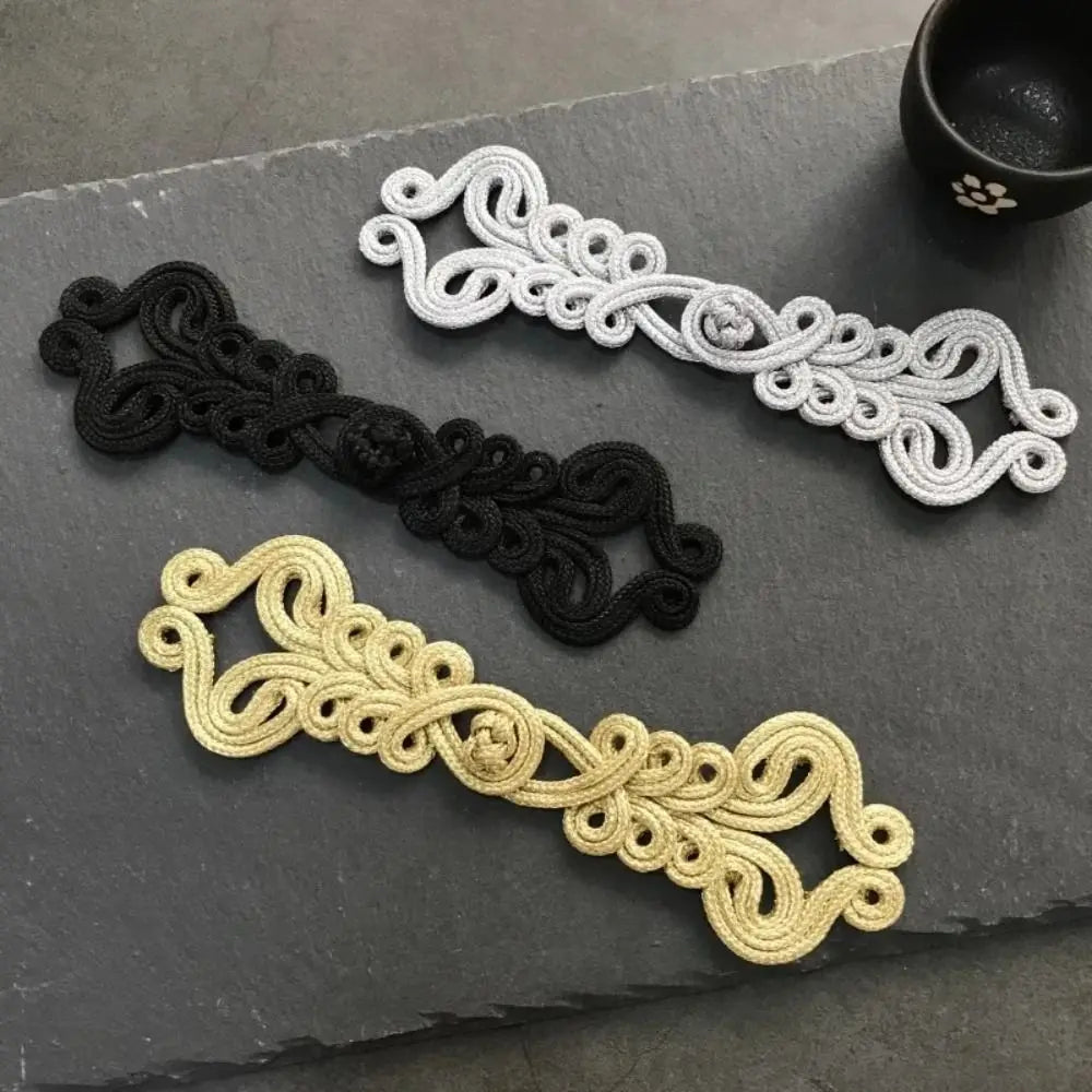 Vintage Golden Silk Chinese Frog Buttons – Handmade Knot