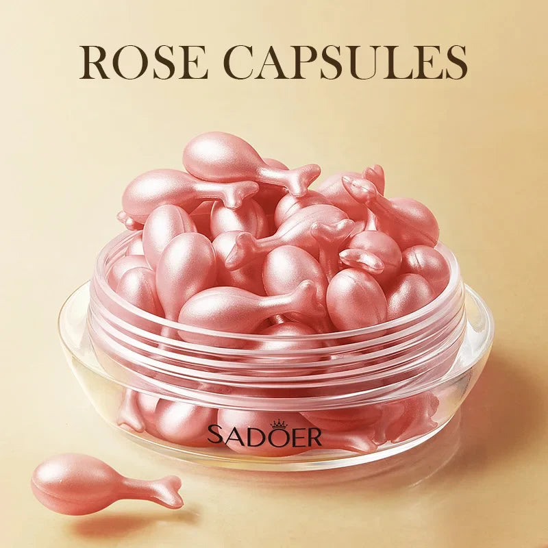 Rose & Snail Extract Face Serum Capsules – Brightening Moisturizer