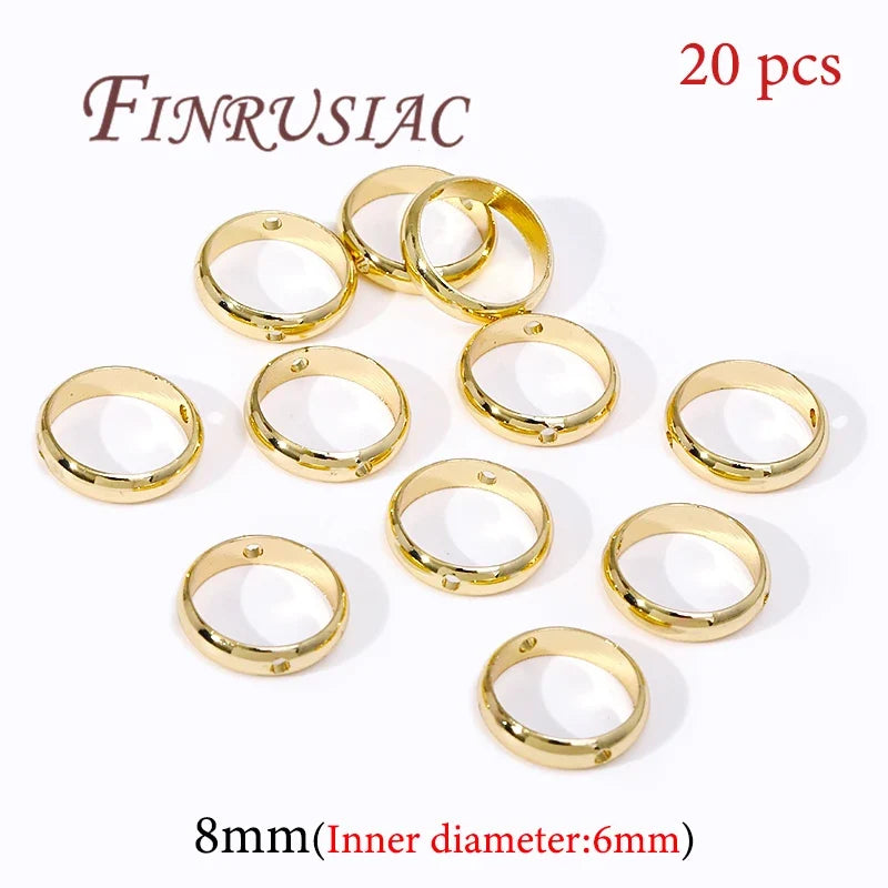 20Pcs 18K Gold Plated Bead Frames | DIY Jewelry Spacers