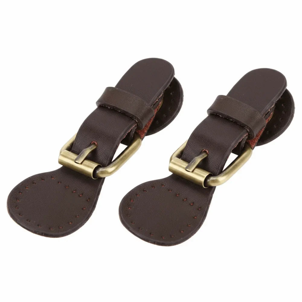 2pcs Leather Snap Buckle Lock Bronze DIY Bag Closure Craft