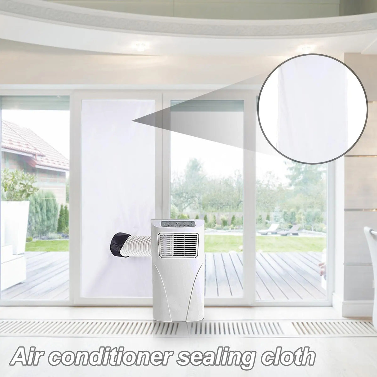 AC & Dryer Window Sealing Cloth – No-Drill Soft Cloth Baffle