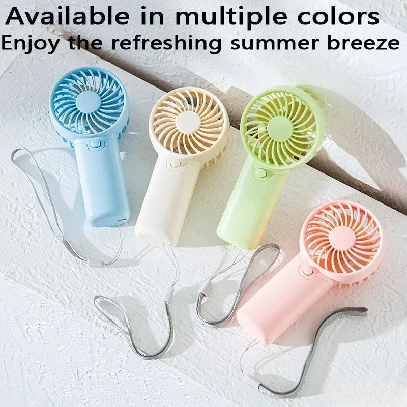 Handheld Mini Fan with Wristband – Portable Desktop Fan