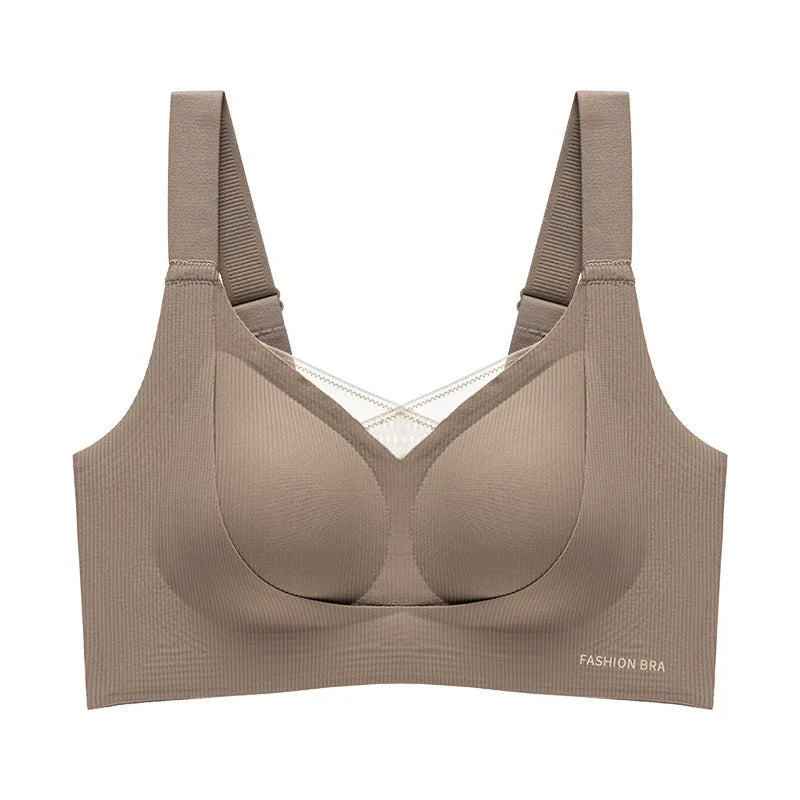 Women's Wire-Free 3/4 Cup Gathered Bra | Knit Unlined Style