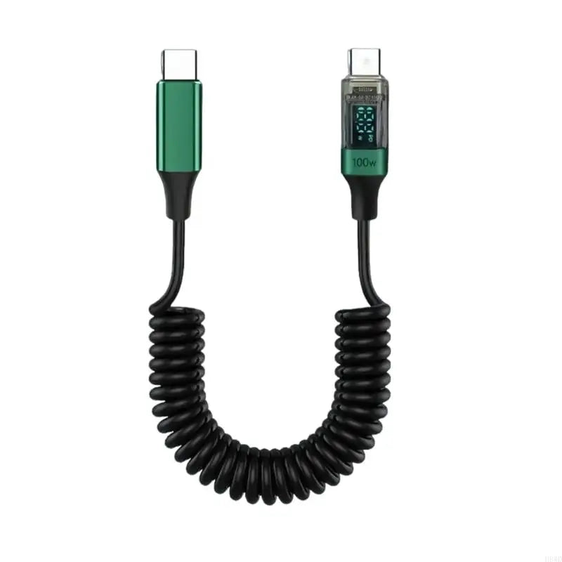 Retractable USB-C 100W PD Cable with Digital Display | 35–180cm