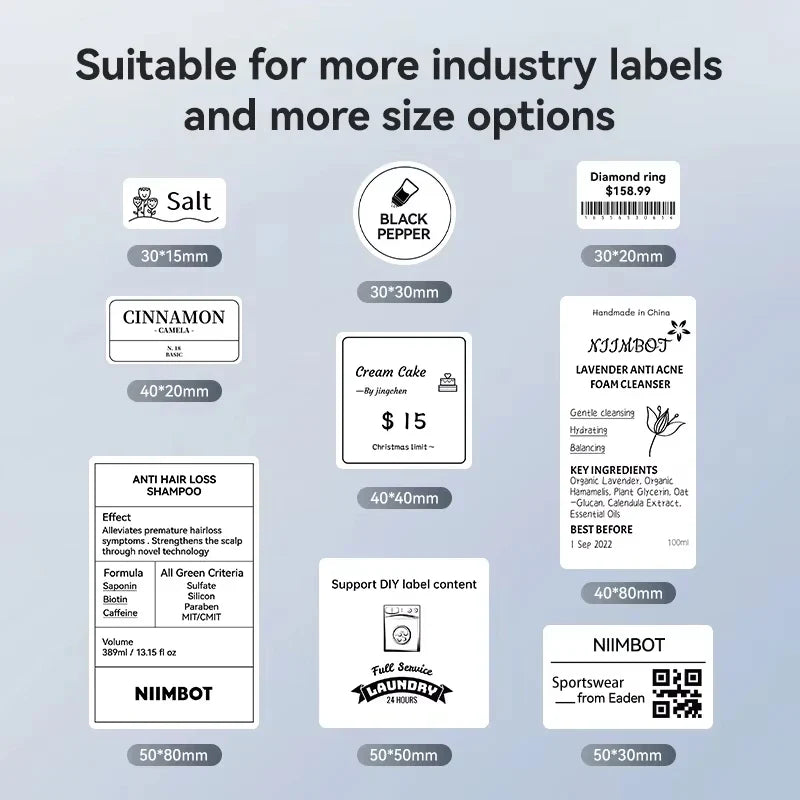Niimbot B-Series Thermal Label Roll – B1 B21 B3S Self-Adhesive