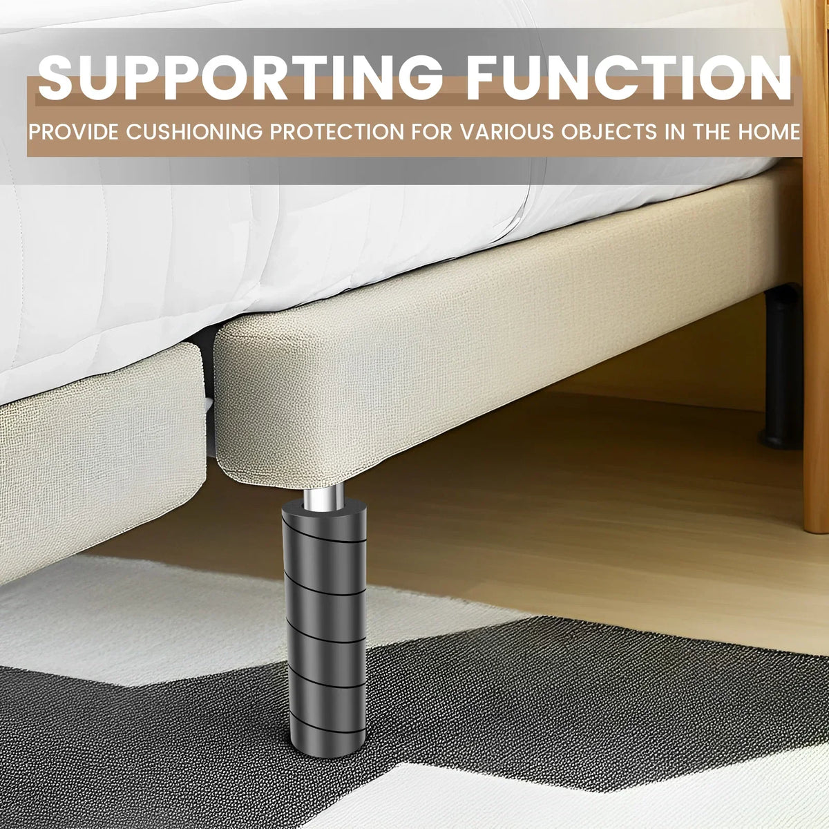 4-Pack EPDM Rubber Furniture Leg Covers – Non-Slip Protectors