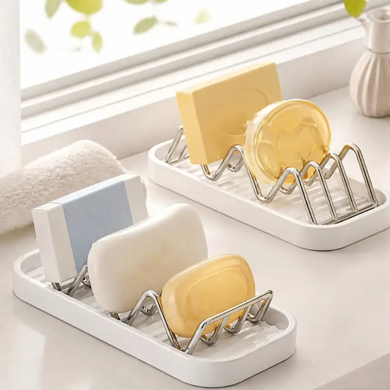 Self-Draining Soap Holder – Rustproof Stainless Steel, No Drill