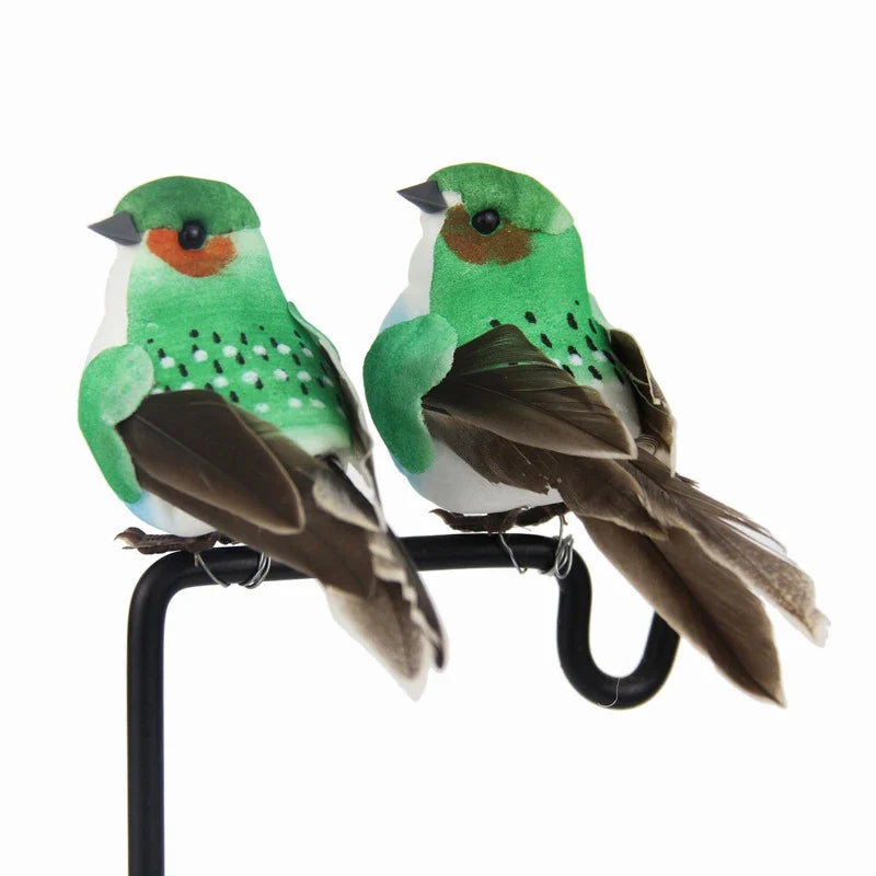 Realistic Feathered Bird Figurine for Garden & Craft Décor