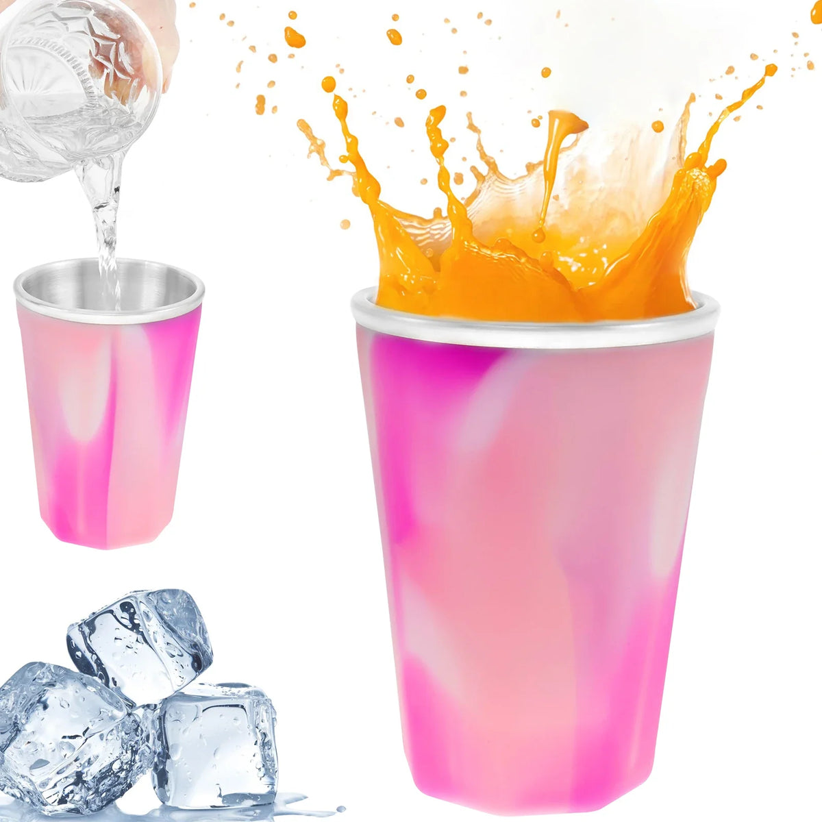Wine Freeze Cooling Cup 330ml – Silicone & Stainless Steel