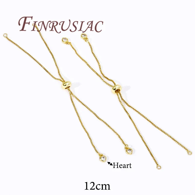 18K Gold Plated Slider Extender Chain Bracelet | 6cm & 12cm