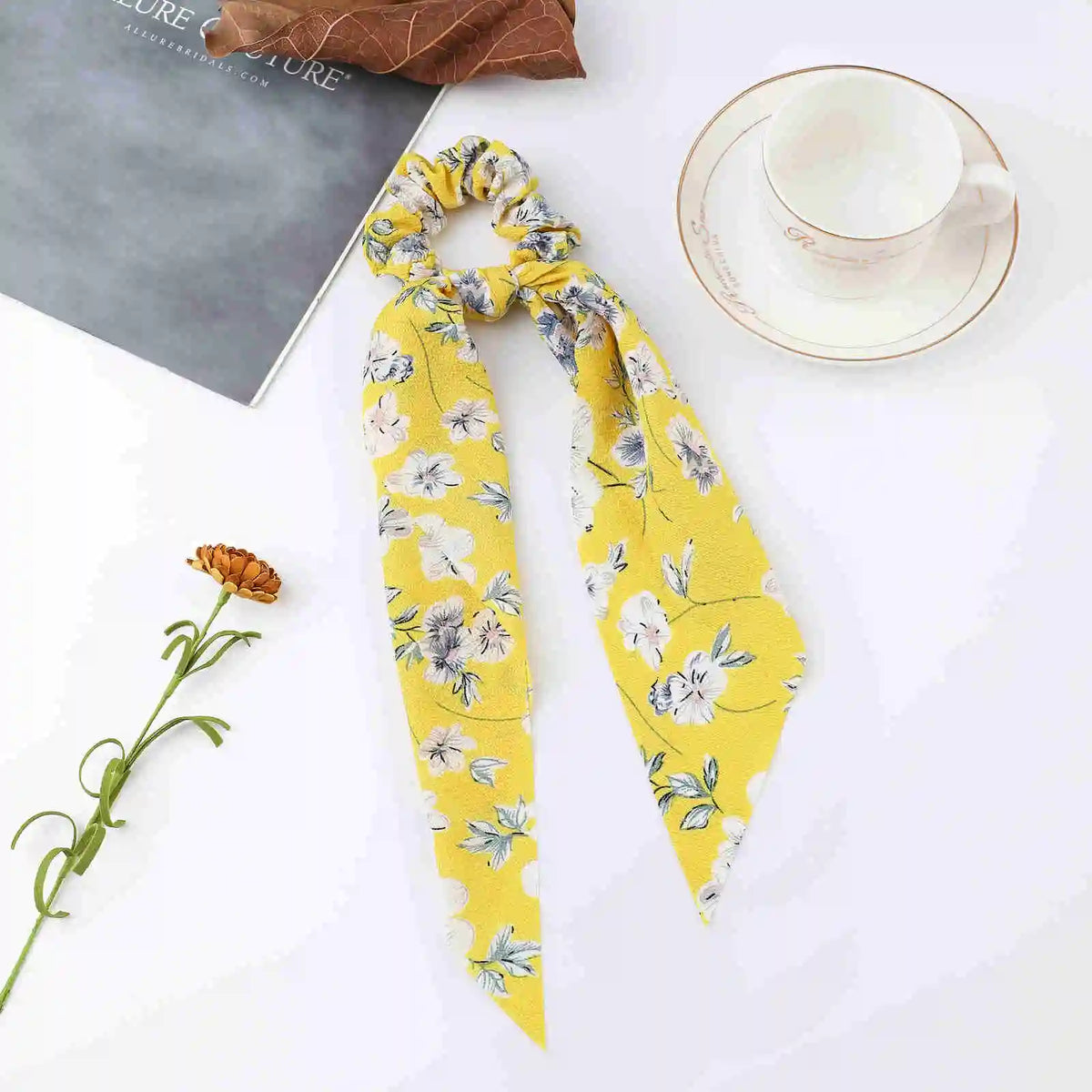Korean Polka Dot Scrunchies – Women's Elastic Hair Ties & Scarf