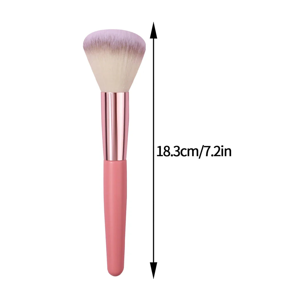 Pink Wooden Handle Makeup Brush – Blush, Contour & Highlighter