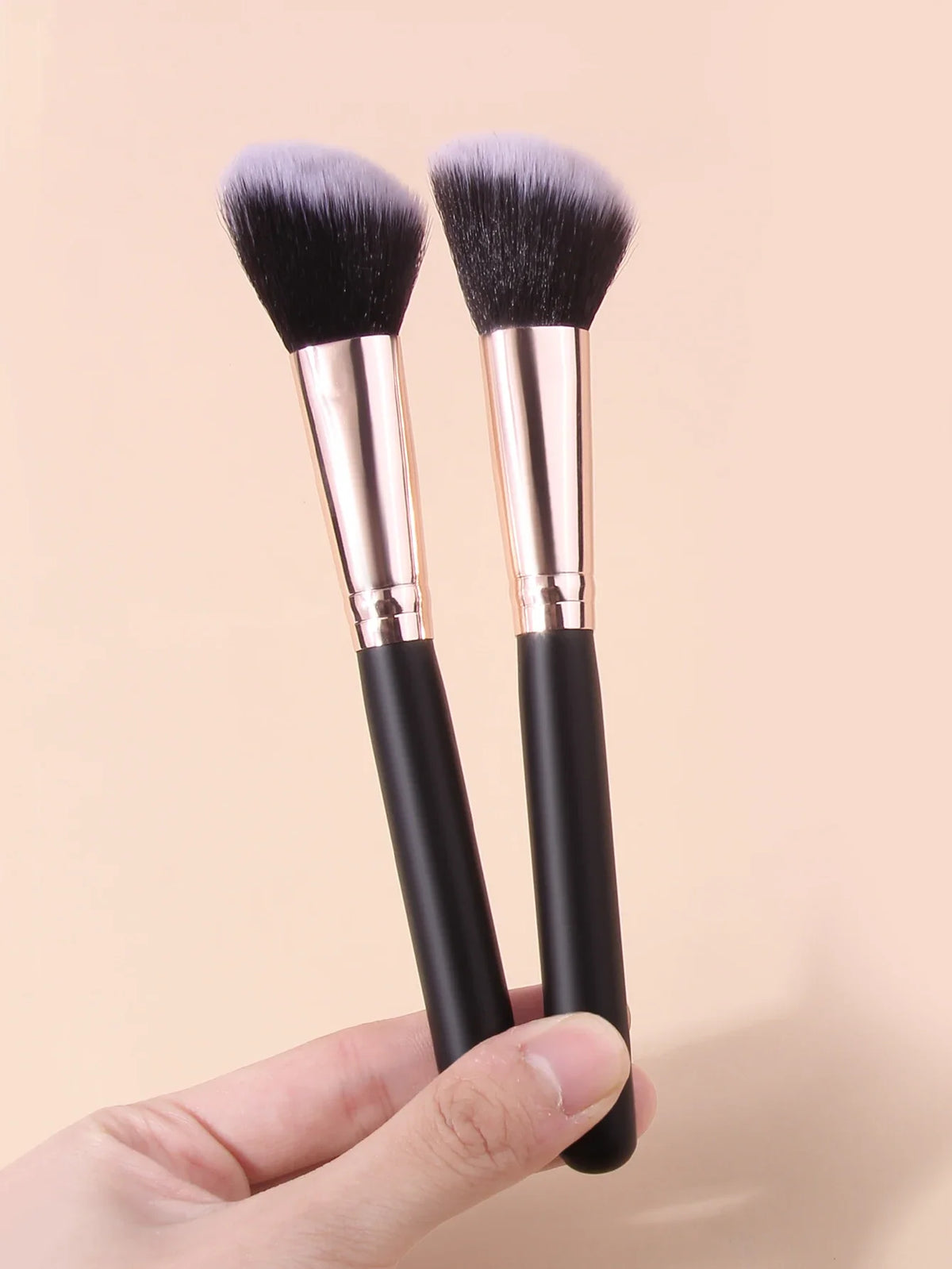 2pcs Sickle Contour Brush Set – Soft Blush & Face Shadow Brushes