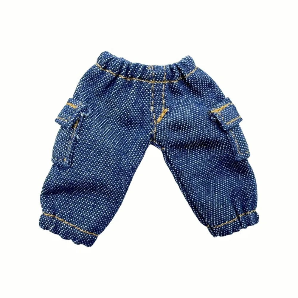 Wide-Leg Denim Jeans for OB11 & 1/12 BJD Dolls | 5 Colors