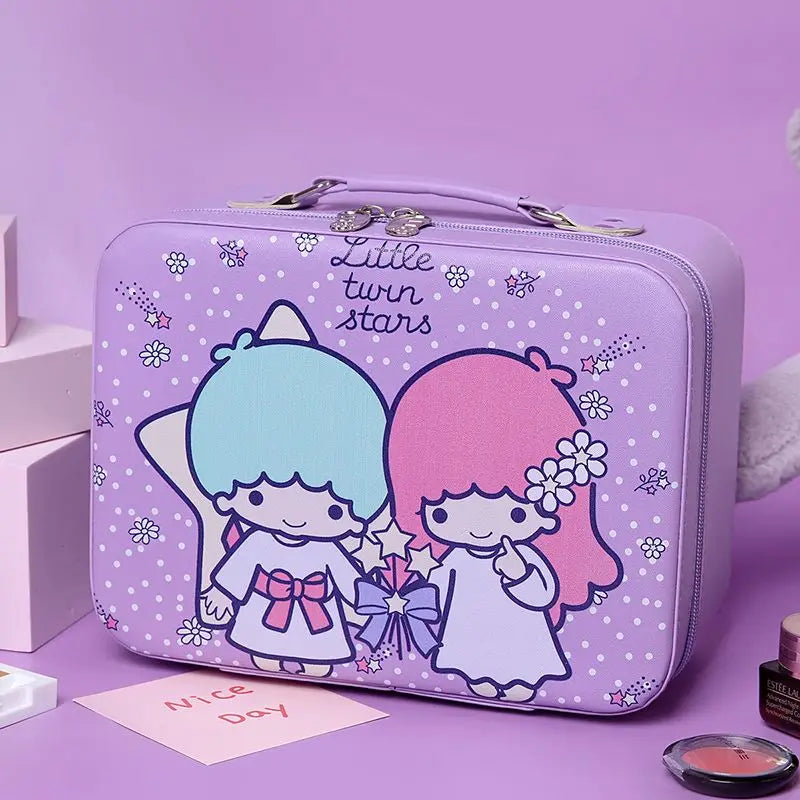Sanrio Kawaii Makeup Bag with Mirror – Extra Large PU Leather
