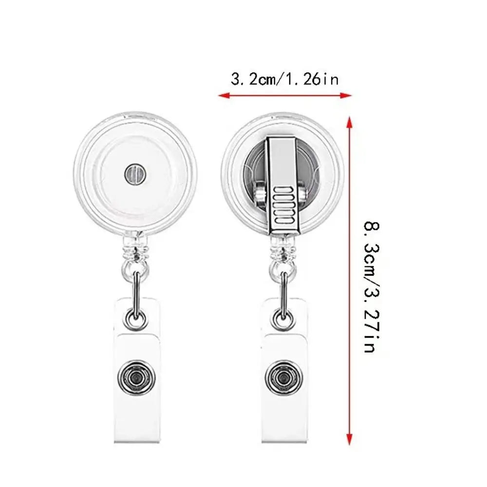 Retractable Badge Reel 6-Pack – Clear ID Card Holder Swivel Clip