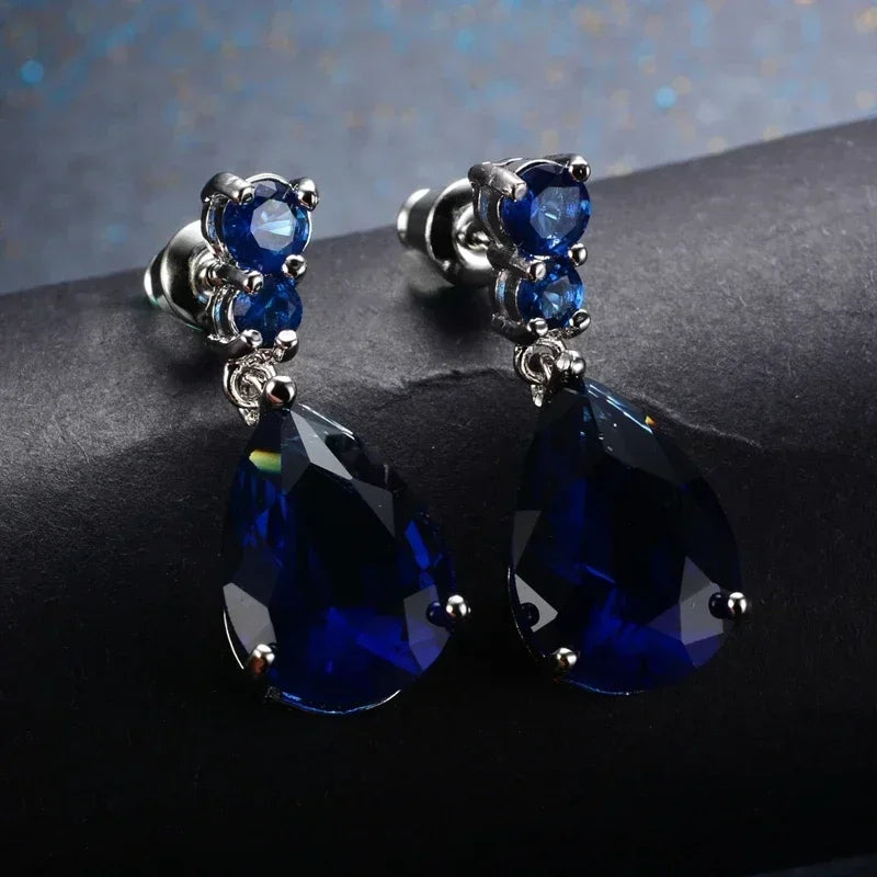 Women's Crystal Teardrop Drop Earrings – Wedding & Party Jewelry