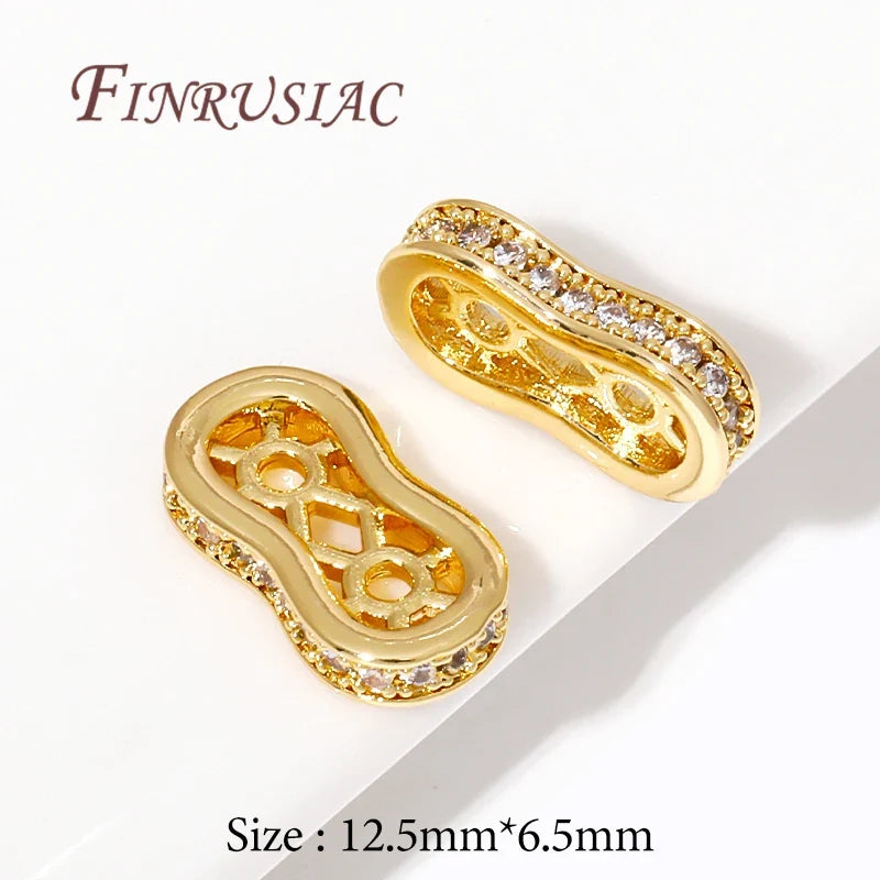 18K Gold Plated Zircon Flat Spacer Bars – DIY Jewelry Findings