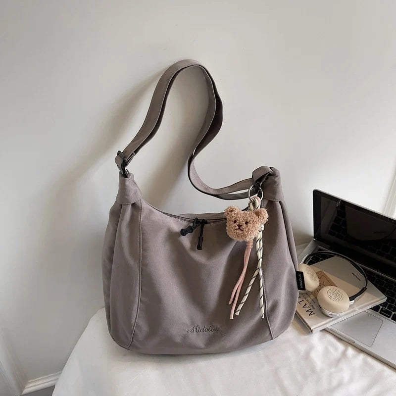 Japanese Canvas Tote Bag – Large Shoulder & Crossbody Bag