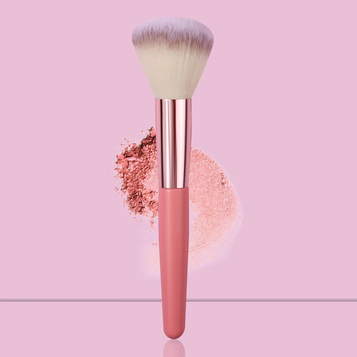 Pink Wooden Handle Makeup Brush – Blush, Contour & Highlighter