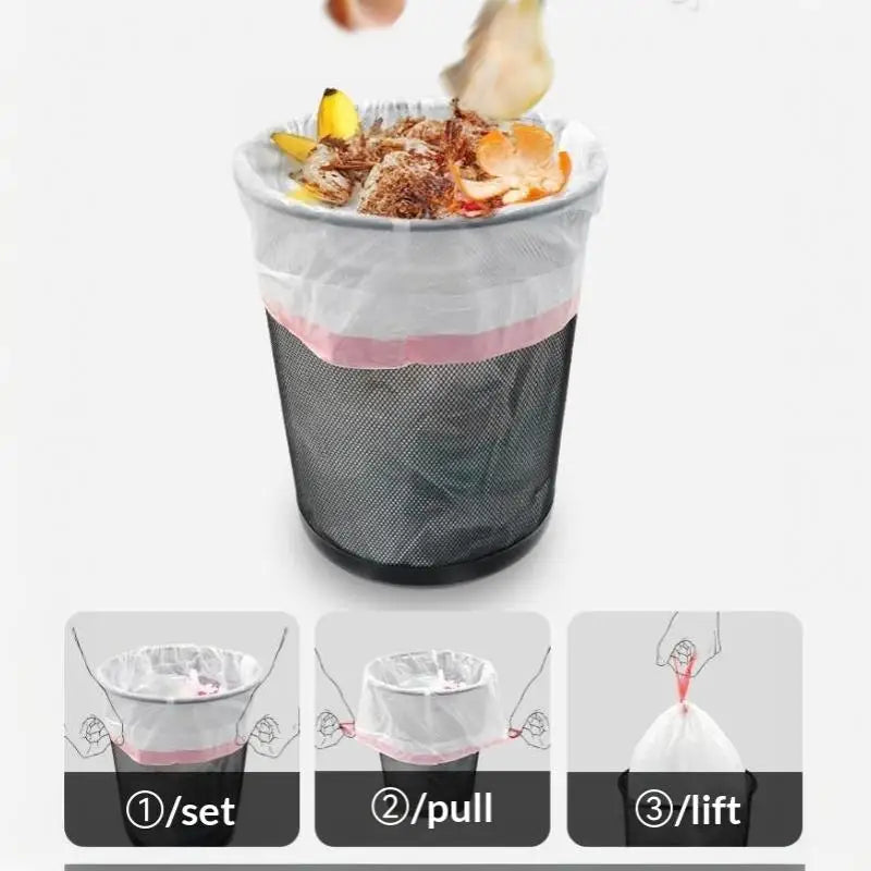 Heavy Duty Drawstring Trash Bags – Waterproof Garbage Can Liners