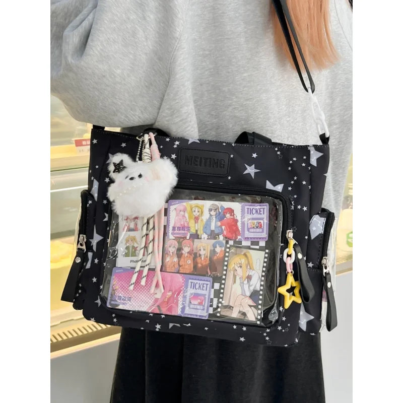 Large Capacity College Tote Crossbody Shoulder Bag – Nylon