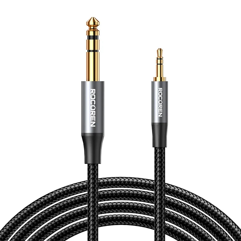 Rocoren 3.5mm to 6.5mm Male AUX Audio Jack Cable Adapter