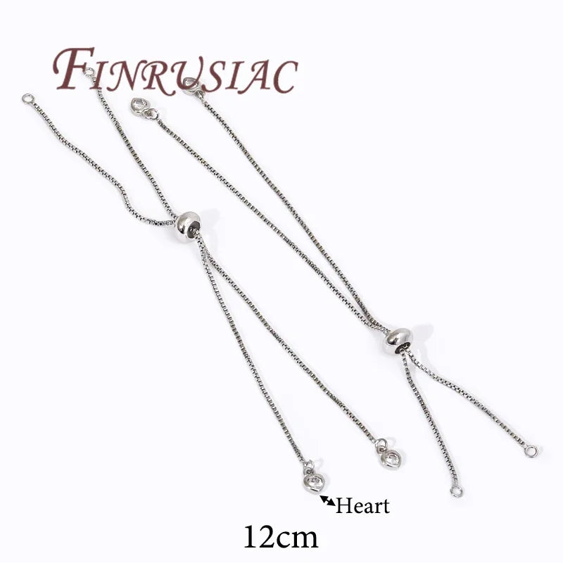 18K Gold Plated Box Chain Bracelet DIY Jewelry Making Component