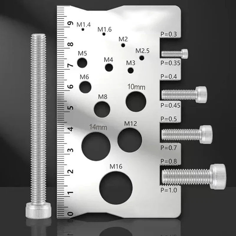 Stainless Steel Thread Pitch Gauge for Screws Bolts & Nuts