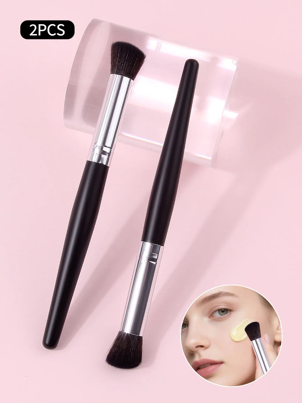 2pcs Flat Head Precision Concealer Brush Set | Nixie