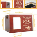 Wood Pet Memorial Urn with Photo Frame, Key & Lock – Dog & Cat