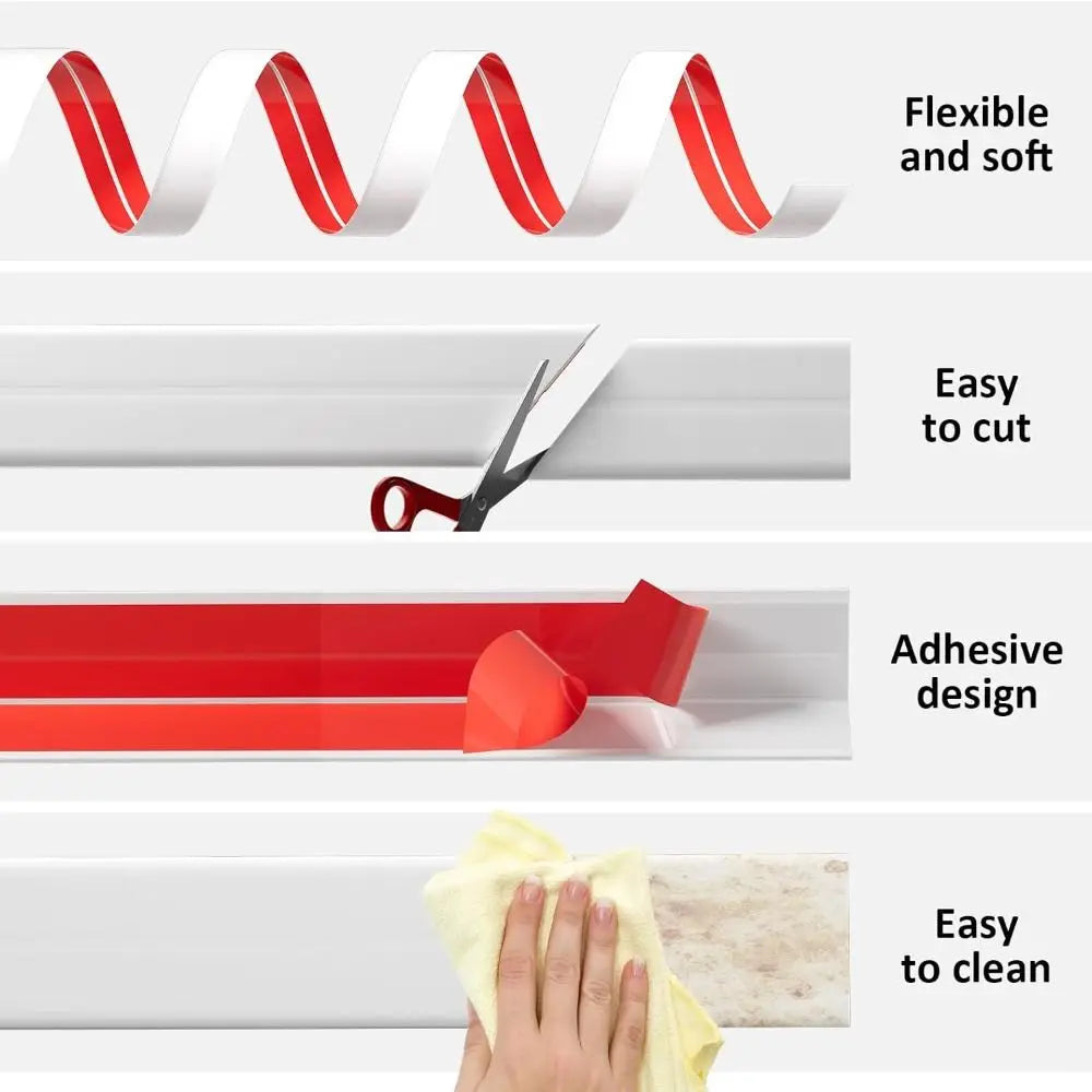 Self-Adhesive Flexible Wall Corner Protector & Caulk Strip