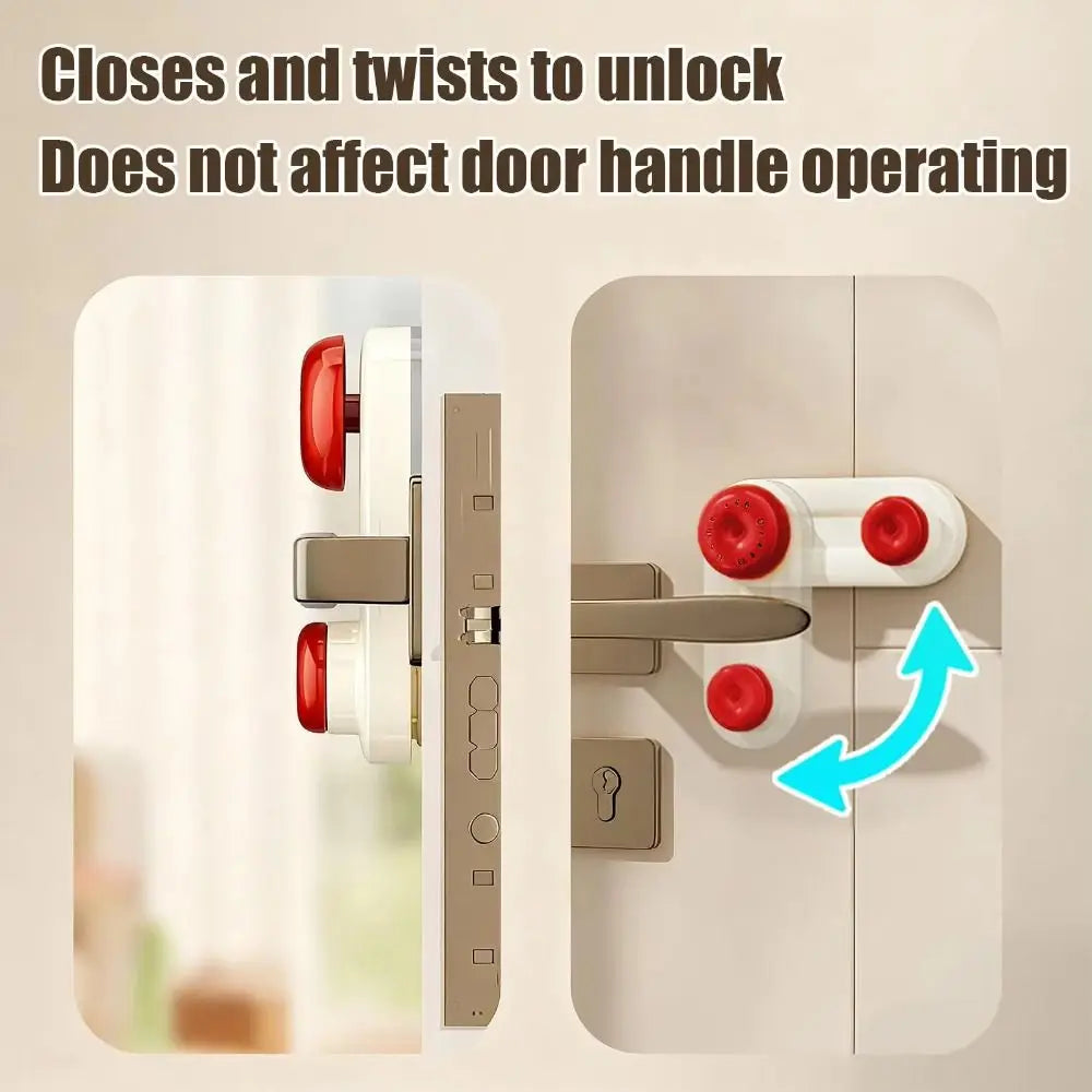 Suction Cup Door Security Stopper – 3-Gear Child Safety Lock