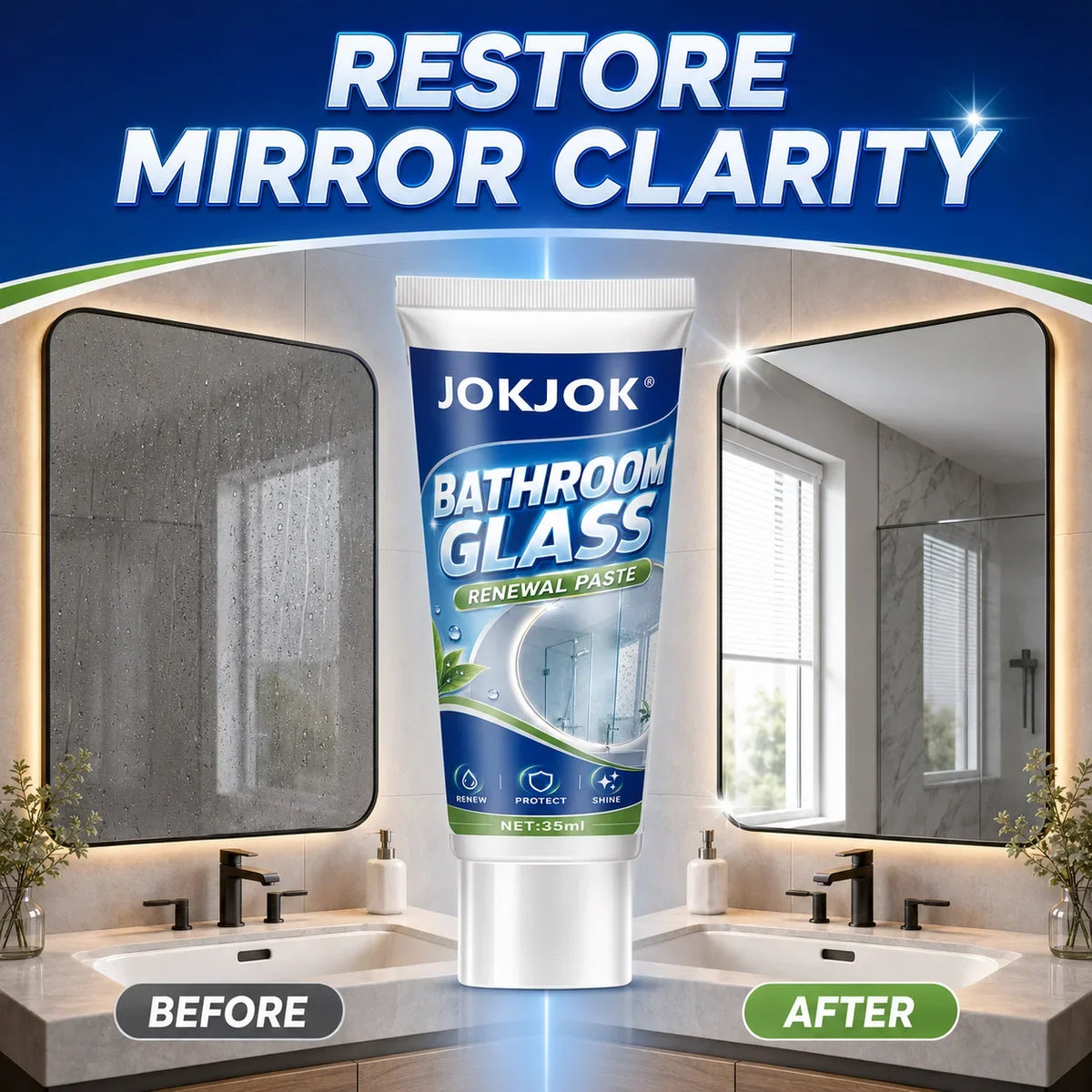 Glass Polishing Paste – Oil Film & Water Stain Remover Kit