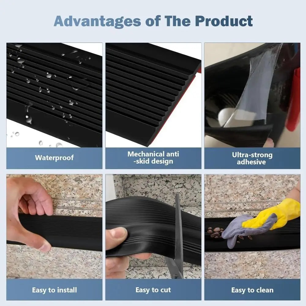 100cm Self-Adhesive Non-Slip Stair Edge Trim | PVC Protector