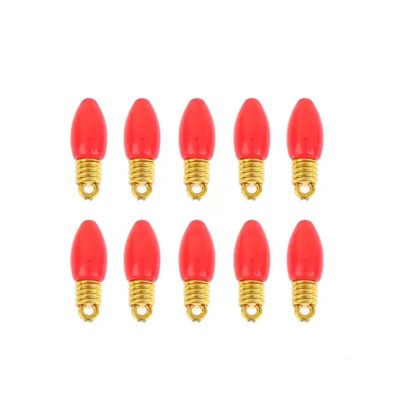 Mini Colorful Plastic Bulbs 10 Pcs – Reusable Christmas Decor
