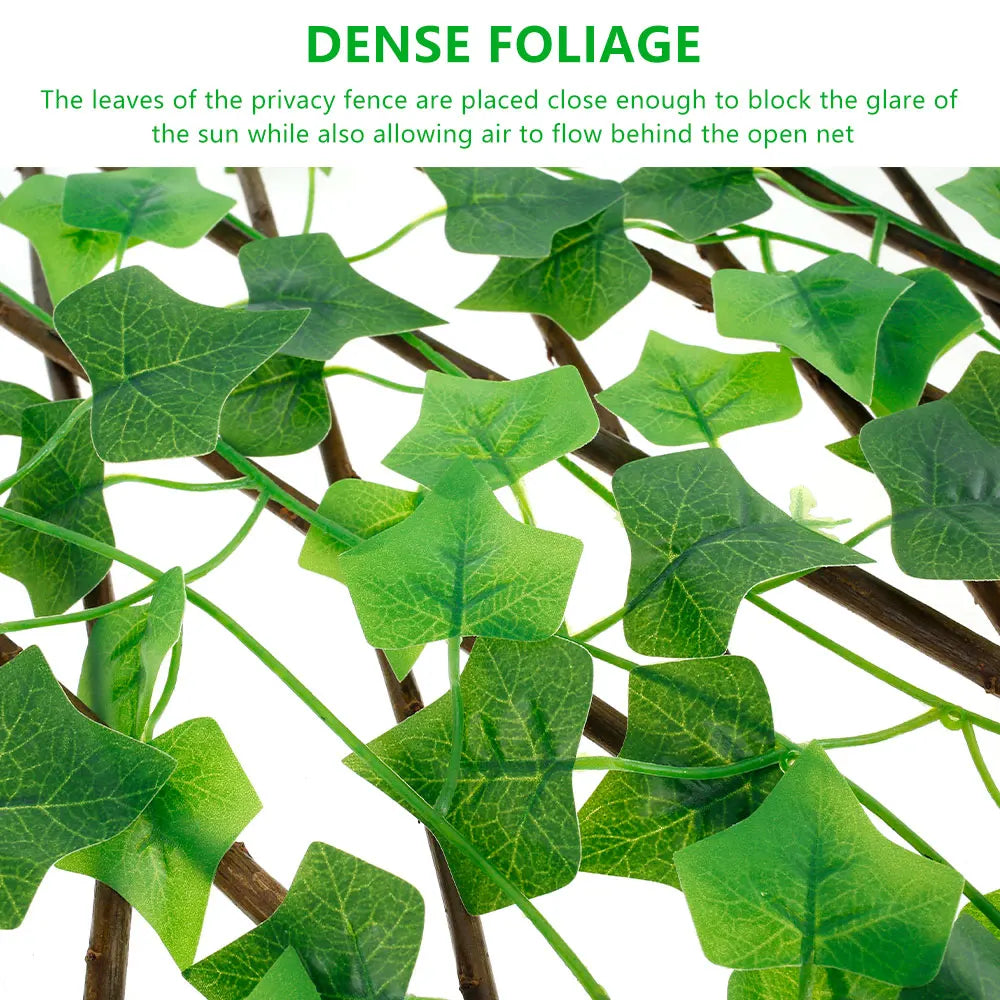6-Pack Artificial Ivy Expanding Trellis Privacy Fence 40cm