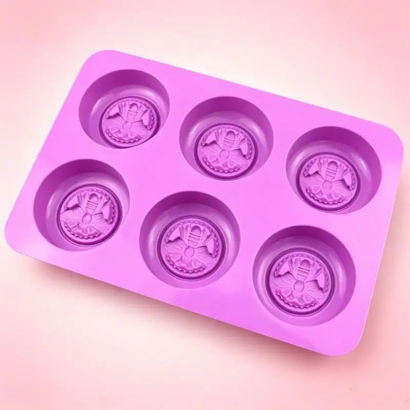 Bee 6-Cavity Silicone Soap & Candle Mold – Easy Release DIY