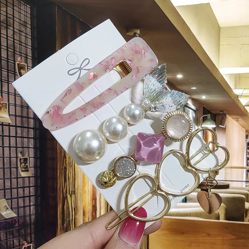 Pearl Rhinestone Hair Clip for Women – Flower Barrette