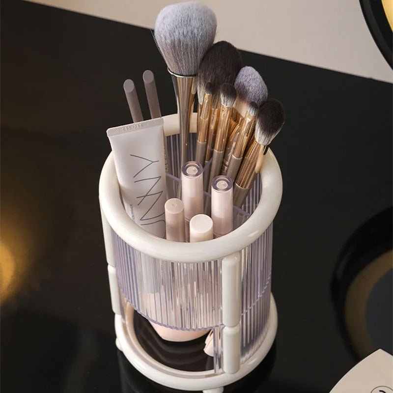 Double Layer Transparent Makeup Brush & Cosmetic Organizer
