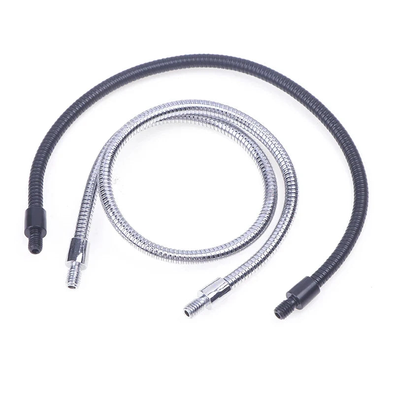 M4 Flexible Gooseneck Microphone Hose – Black & Silver, 10–40cm