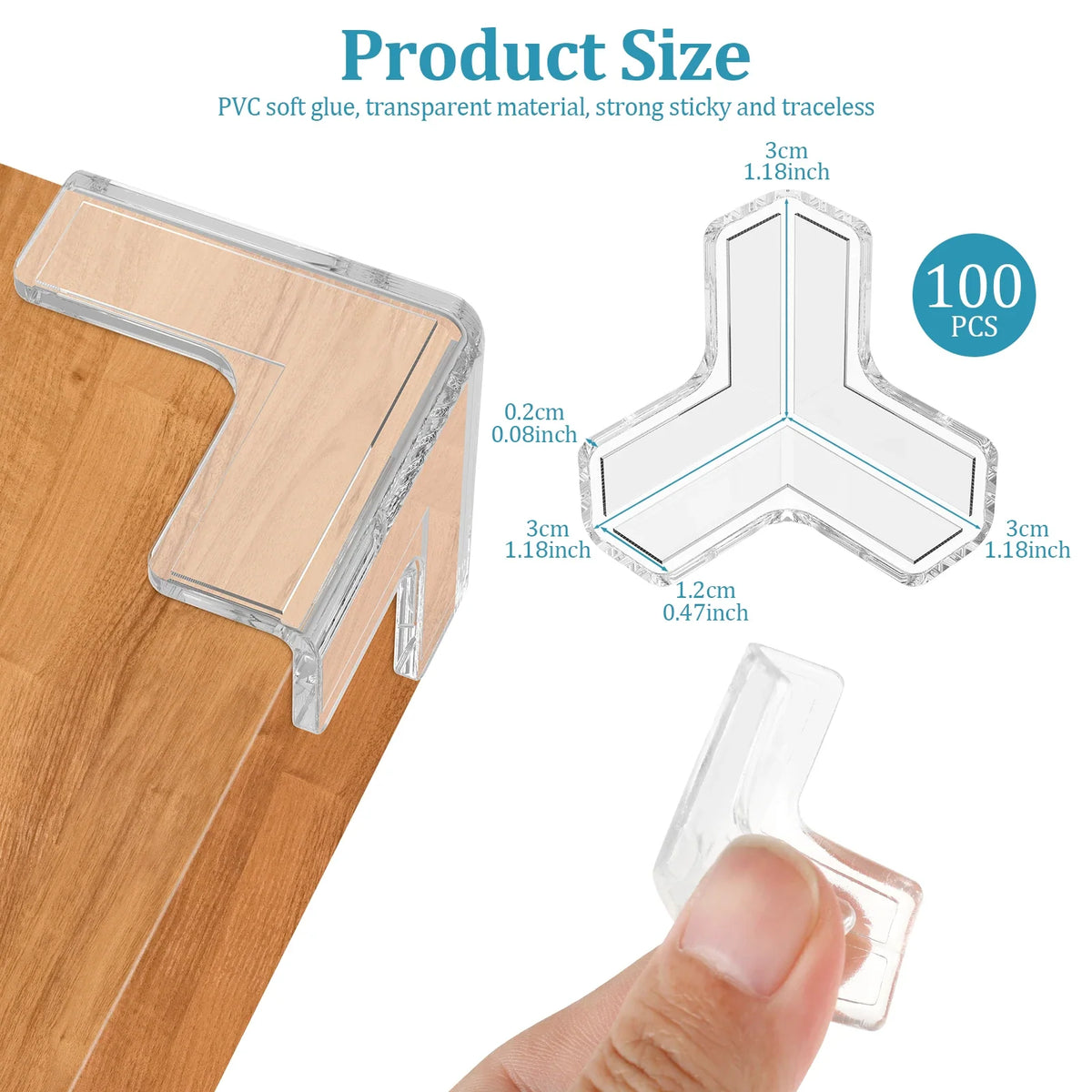 Baby Corner Guards – Transparent PVC Edge Protectors 24/48/100 Pcs