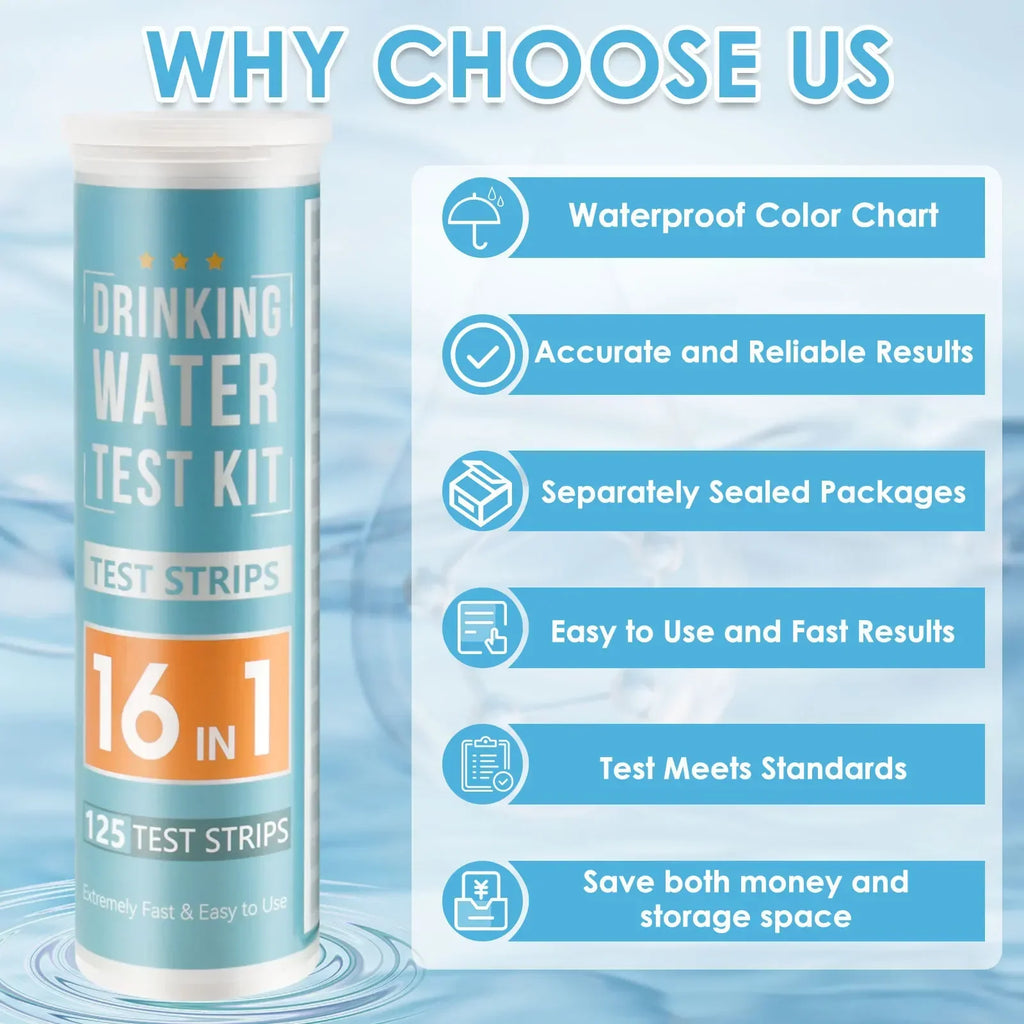 125pc 7-in-1 Water Quality Test Strips – Aquarium & Pond Kit